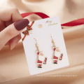 Shangjie Oem Joyas Рождественский подарок оптом серьги модного крючка для женщин милые Санта -Клаус Рождественские украшения набор
